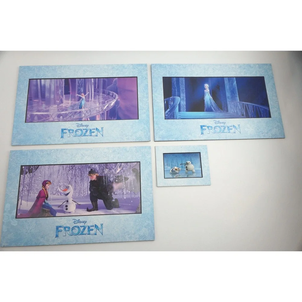 Disney Frozen Magical Moments Character Art Wall Plaque Set Blue Good